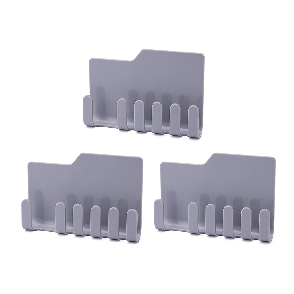 Grey 3pc 4x5x9.5cm 1 шт. 13,8x5x9,5 см Многофункциональный клейкий держатель для бритвы зубные щетки полка настенный стеллаж Крючки вешалка для душа Кухня дом - Цвет: Grey 3pc 4x5x9.5cm