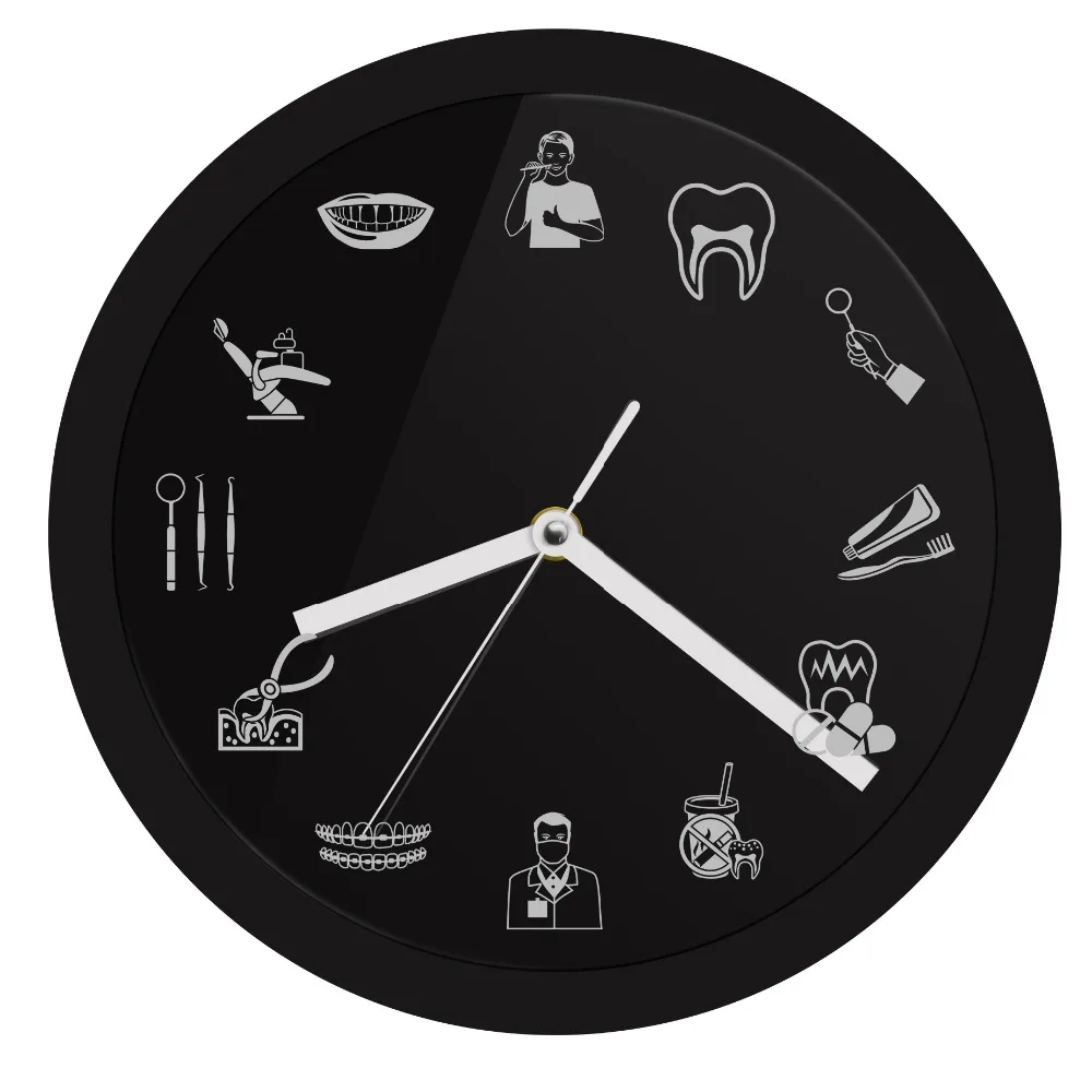 Зубные Стоматологические офисные часы гигиенист светодиодное освещение Декор