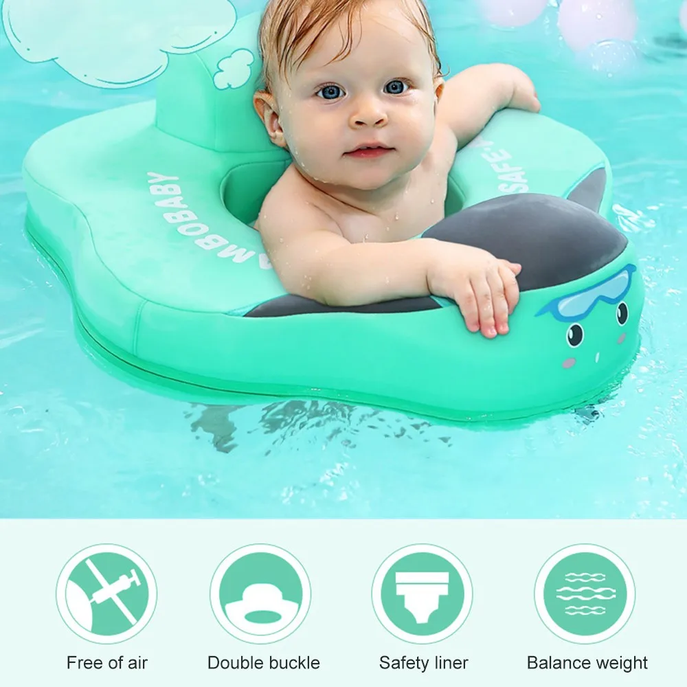 Детское плавающее кольцо Mambo мягкое однотонное Надувное для плавания