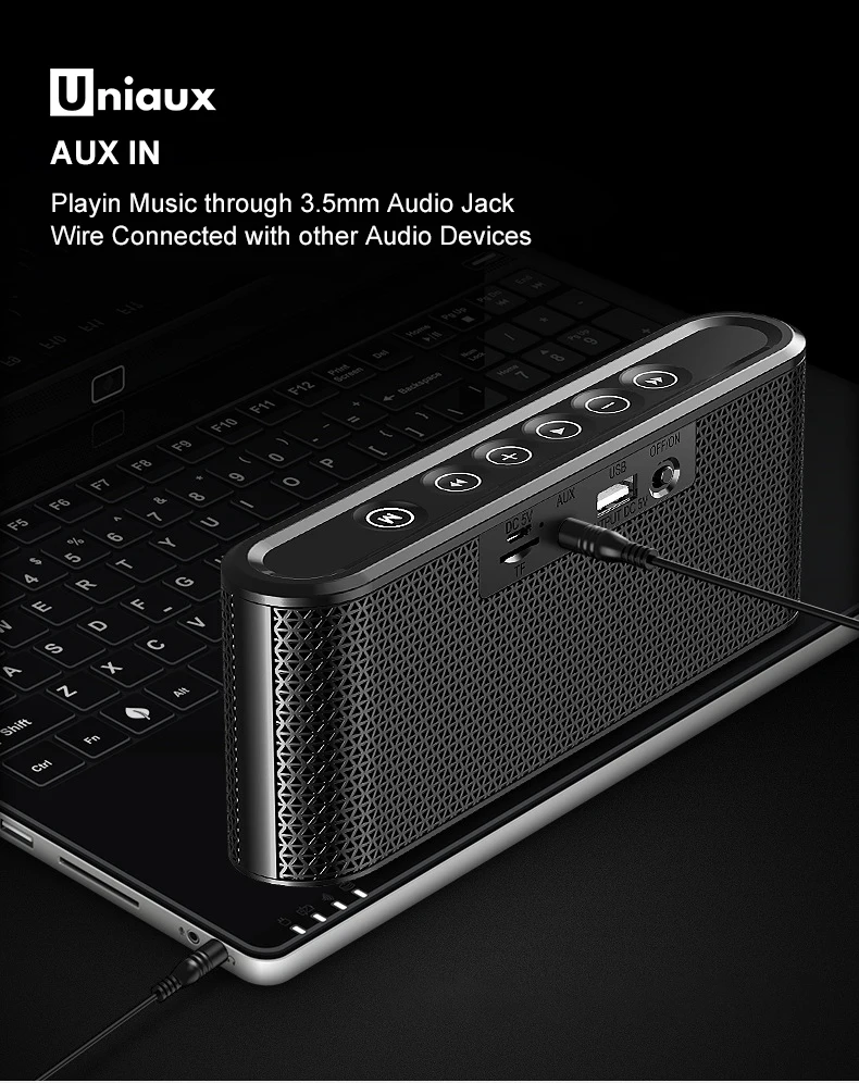 Портативная колонка с аккумулятором 8000 мА · ч, перезаряжаемая Bluetooth Портативная колонка, AUX USB, Micro SD, PC динамик s