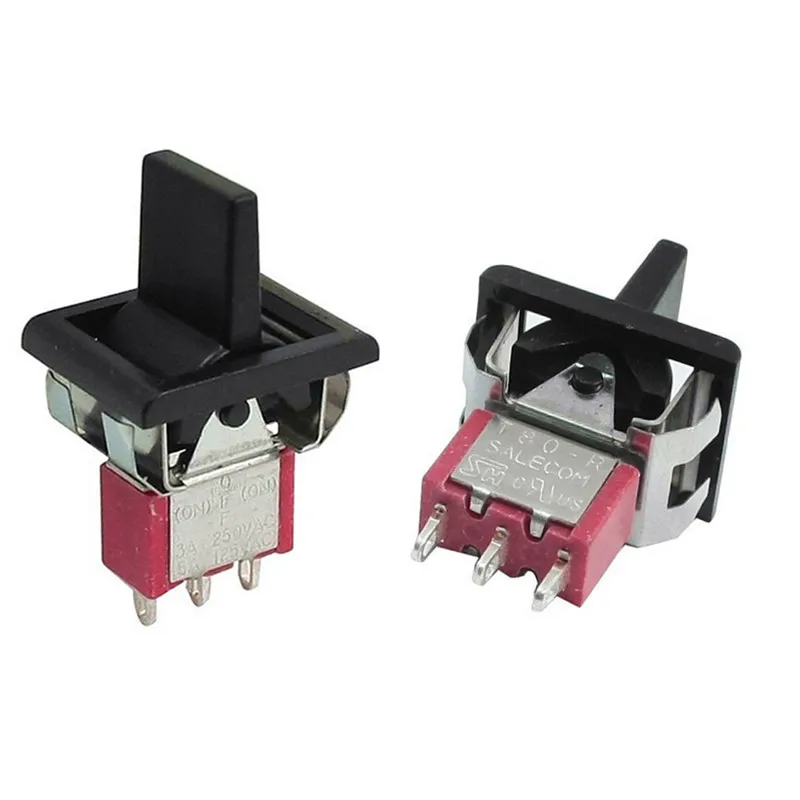 2 шт./лот кулисный переключатель AC250V/3A 125 V/5A мгновенный SPDT 3 положения тумблер T80-R поворот влево и вправо автоматический сброс