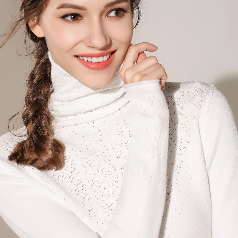 sweaters women winter 2019 Cashmere sweater clothes turtleneck Hollow ladies knitting pullovers | Женская одежда