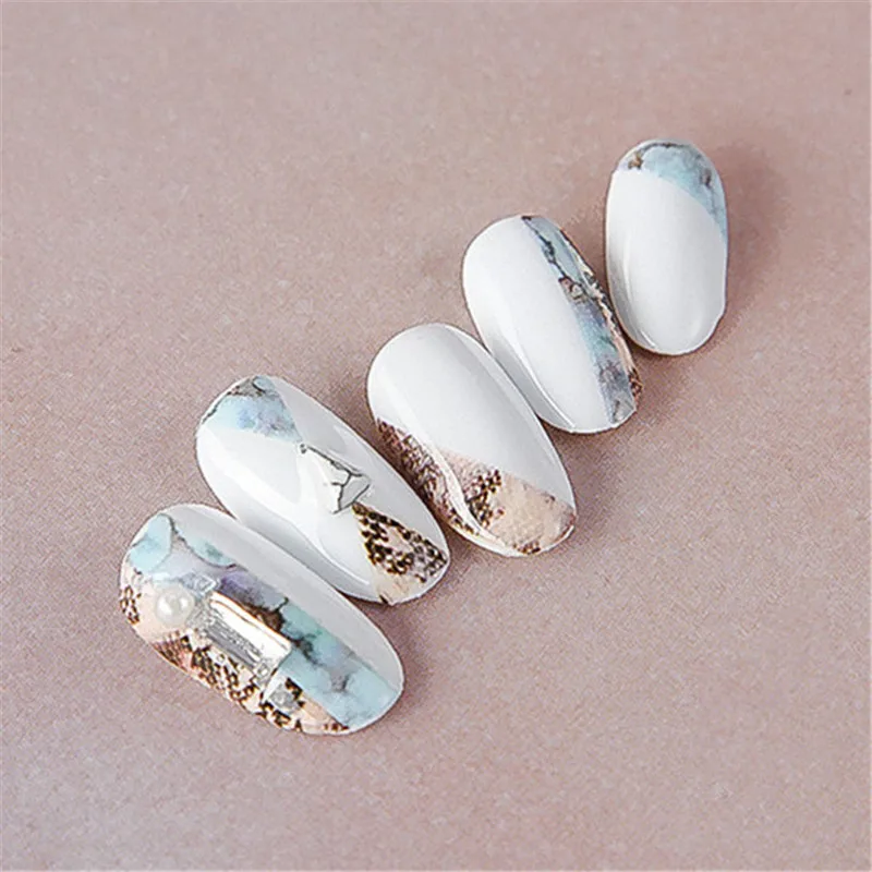 1 шт Змеиный стикеры 3D на ногти Nail Art мраморный камень сетка Леопард наклейки для ногтей японские аксессуары для ногтей для украшения ногтей