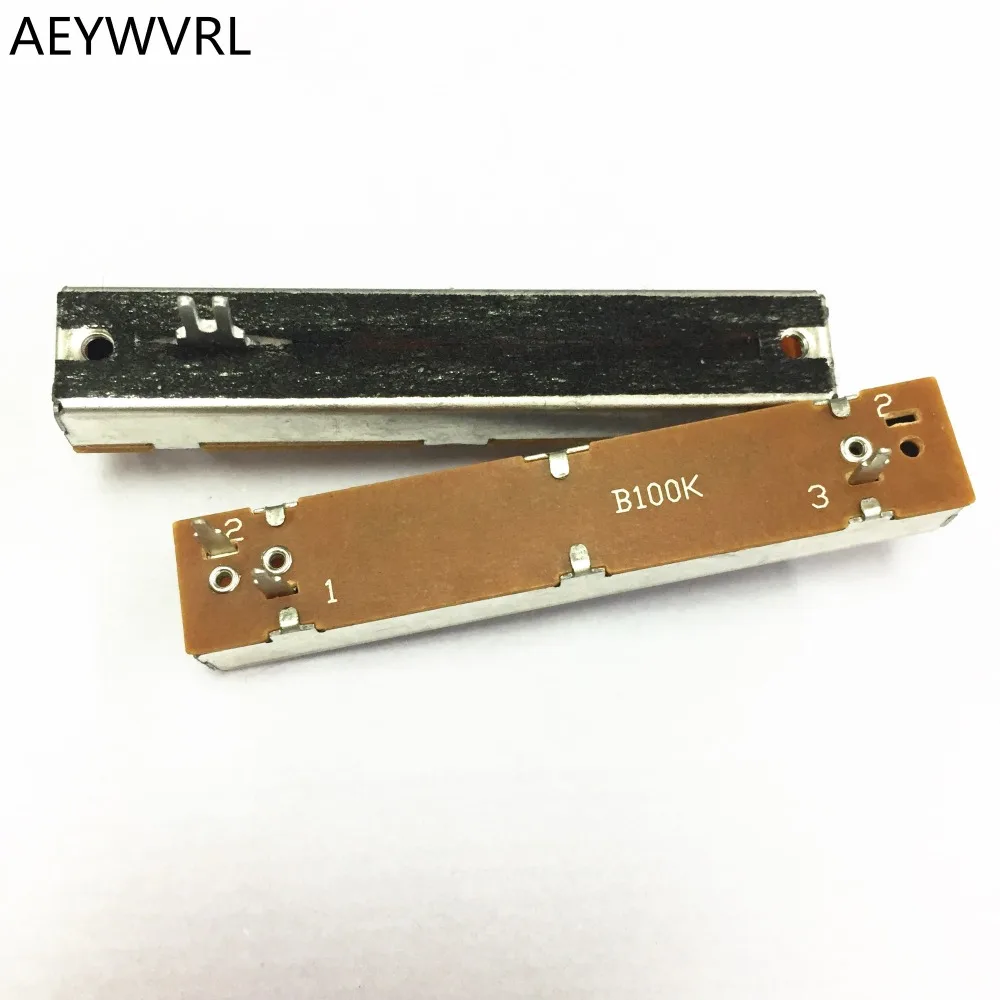 Резистор для аудио слайдов B100K B10K B50K 10K 50K 100K 73 мм 3PIN|slide pot|b100k potentiometerpotentiometer audio |