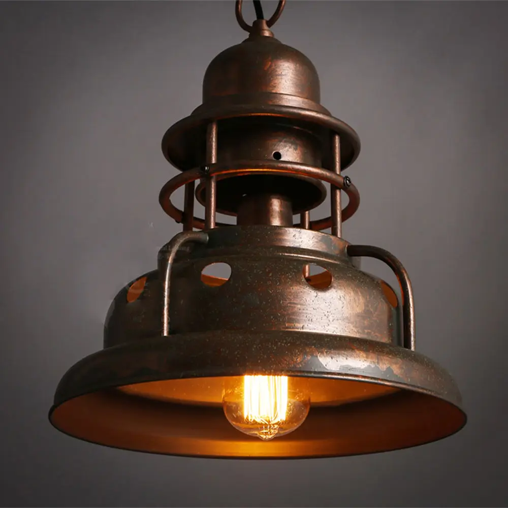 Ретро промышленная медная подвесная железная потолочная лампа люстра|chandelier