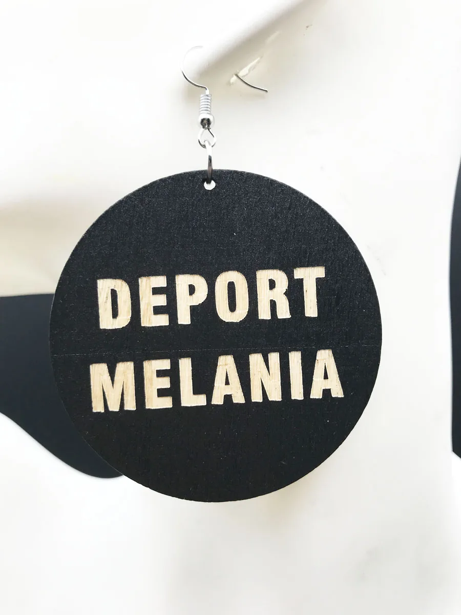 1 пара 6 см круглый DEPORT Мелания лазерная гравировка модные популярные деревянные