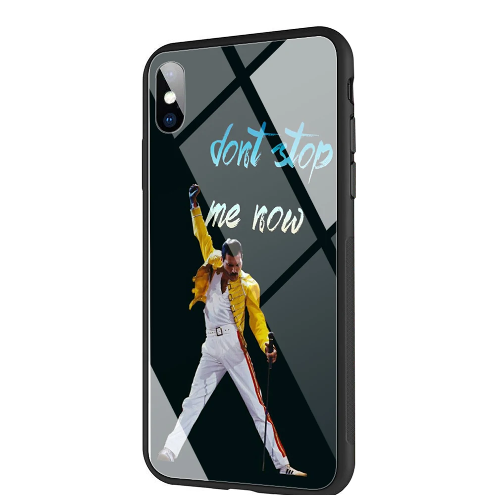 TG6 Чехол YIMAOC queen Freddie Mercury из закаленного стекла для iPhone 11 Pro XS MAX XR X 8 7 6 6S Plus - Цвет: TG6