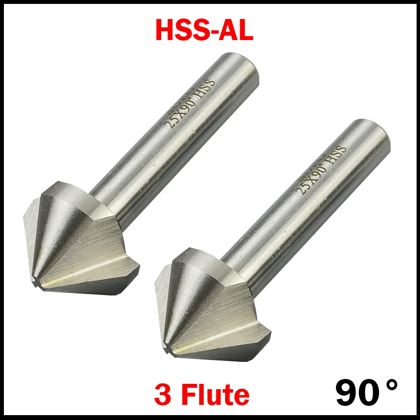 

6.5mm 8.5mm 10mm 3 Flute 90 Degree HSS-AL Piloted Countersink Drill Bit CNC Chamfer Tool Counterbore End Mill Milling Cutter