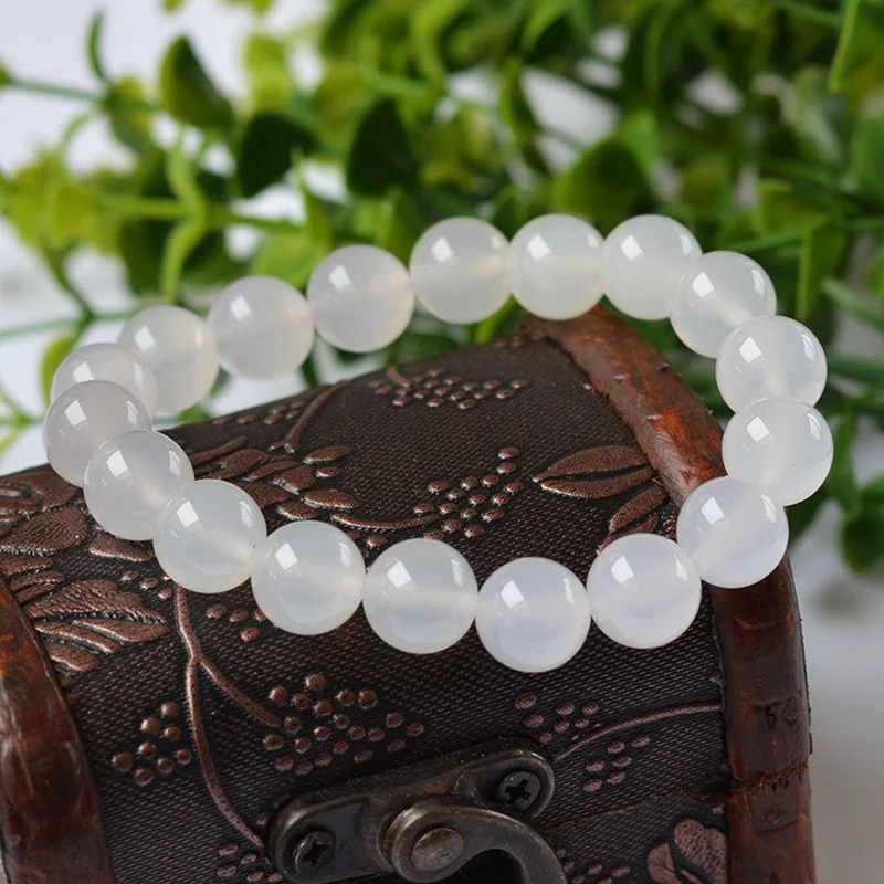 MOROW ручной работы модные женские натуральный белый Агаты бисер круглый Jewel