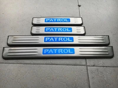 1 Внутренний Внешний из нержавеющей стали для Nissan Patrol y62 2012- автозапчасти Накладка/порог дверь порог порога бампер заднего бампера - Название цвета: 1