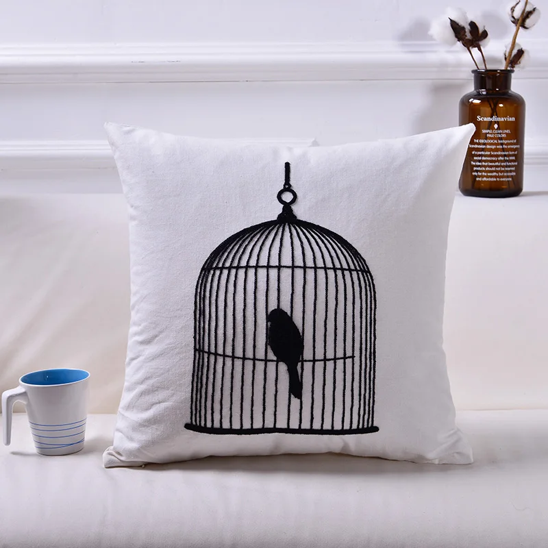 Наволочка с вышивкой в виде животных 18x18 дюймов 45x45 см|cushion cover|cushion cover patternpattern cushion