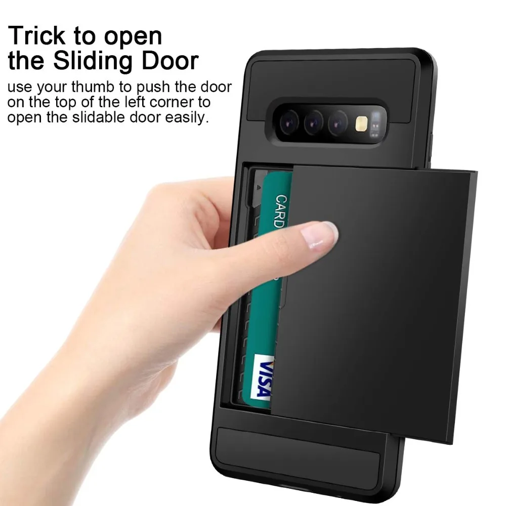 Роскошный чехол кошелек с отделениями для карт Samsung Galaxy S8 S9 S10 Plus S10e S7