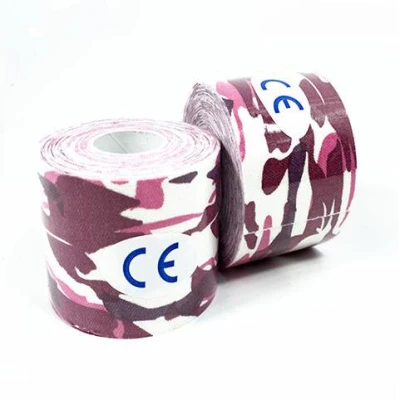 pink camouflage 6 шт. 5 см х 5 м Водонепроницаемый гипоаллергенный Хлопок эластичная мышечная энергетическая лента для спорта и фитнеса кинезиологическая лента для обертывания - Цвет: pink camouflage