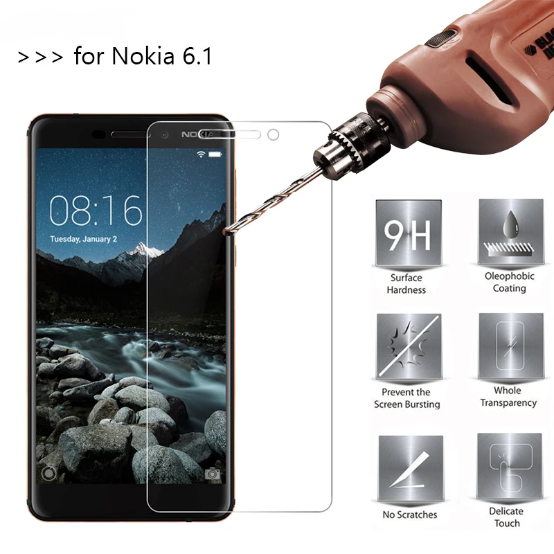 Wangcangli 2.5D Закаленное стекло для Nokia 6,1 защита экрана 9 H ультратонкое Защитное стекло для мобильного телефона