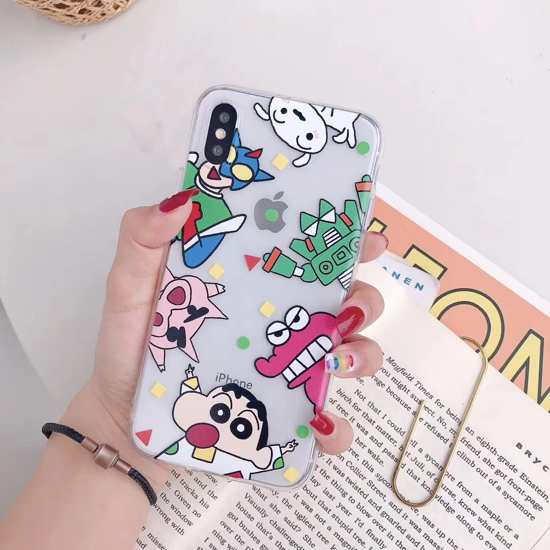 Япония милый аниме Ультрамен Crayon Shinchan Телефон чехол для iPhone 7 8 6 6S Plus X XS MAX XR