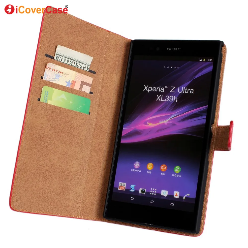 Кожаный чехол для модачехол чехлы на sony Xperia Z Ultra XL39h X Z5 L1 плюс E6653 Z3 D6603 компактный XZ
