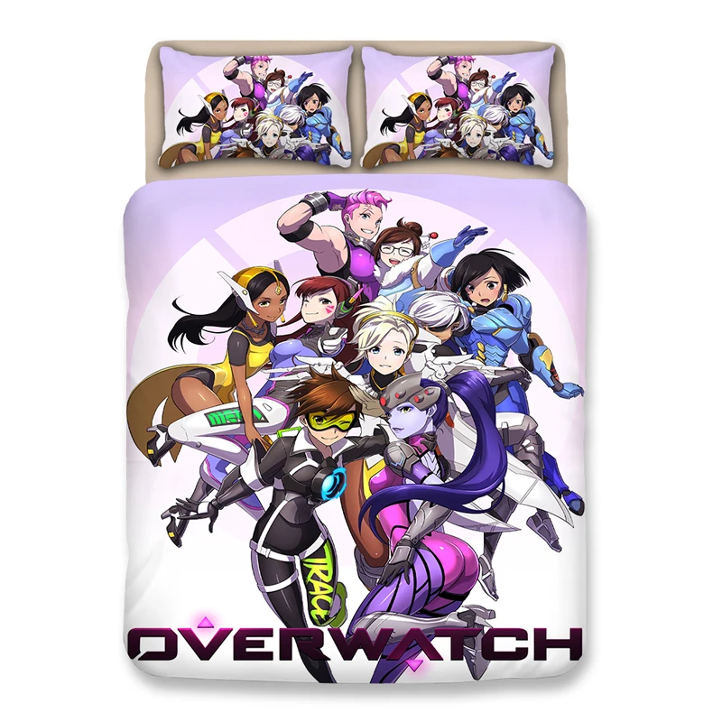 Overwatch 3D комплект постельного белья пододеяльники наволочки OW Overwatch игры Одеяла комплекты постельного белья Постельное белье Комплект постельного белья