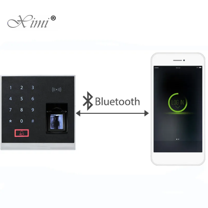 X8 BT отпечатков пальцев и RFID карты контроля доступа с Bluetooth 500 емкость