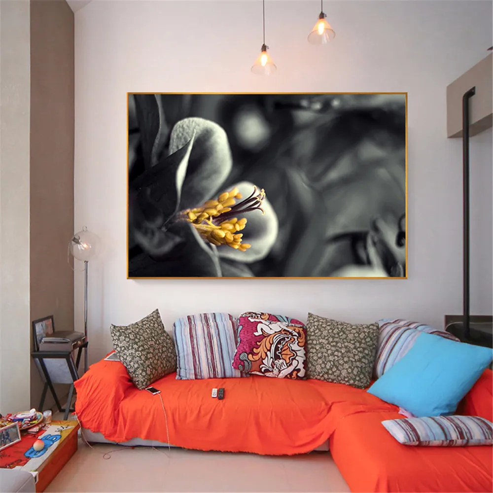 Поп Арт картины на холсте для гостиной кофе Wall Art Печать постер черные и белые
