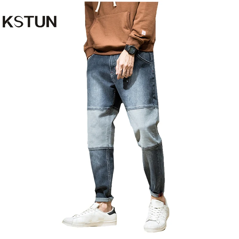 KSTUN 2018 мужские джинсы корейские шаровары мешковатые Слаксы уличные байкерские