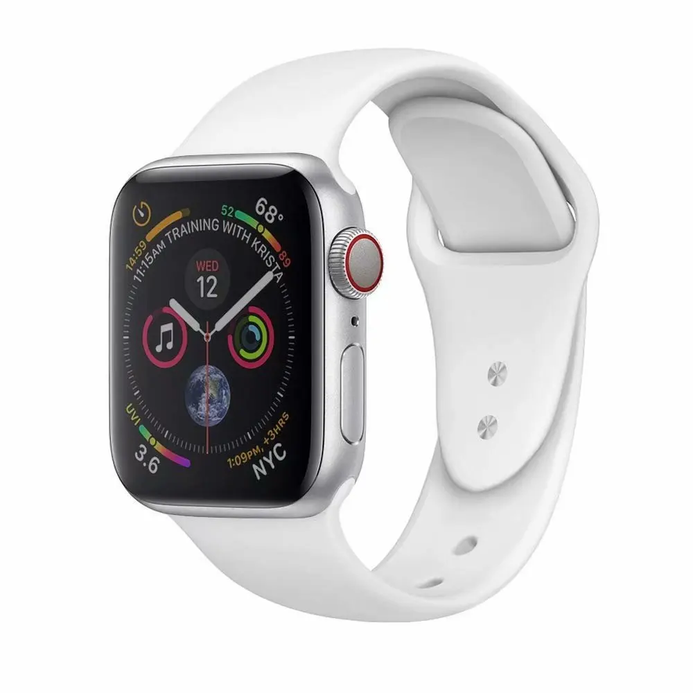 Morandi Для мужчин Цвет силиконовый ремешок для наручных часов Apple Watch Смарт i-Watch 38/40/42/44 мм браслеты 1/2/3/4G браслет