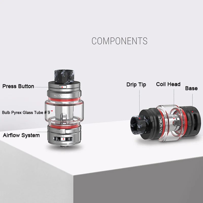 Танк оригинальный SMOK TFV16 9 мл распылитель с сетчатая катушка 0.17ohm Vape Испарительный