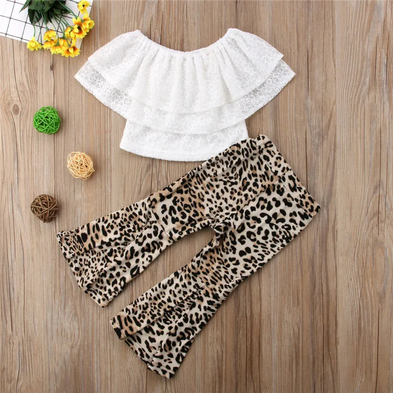 Комплект летней детской одежды для девочек коллекция 2018 года модный кружевной