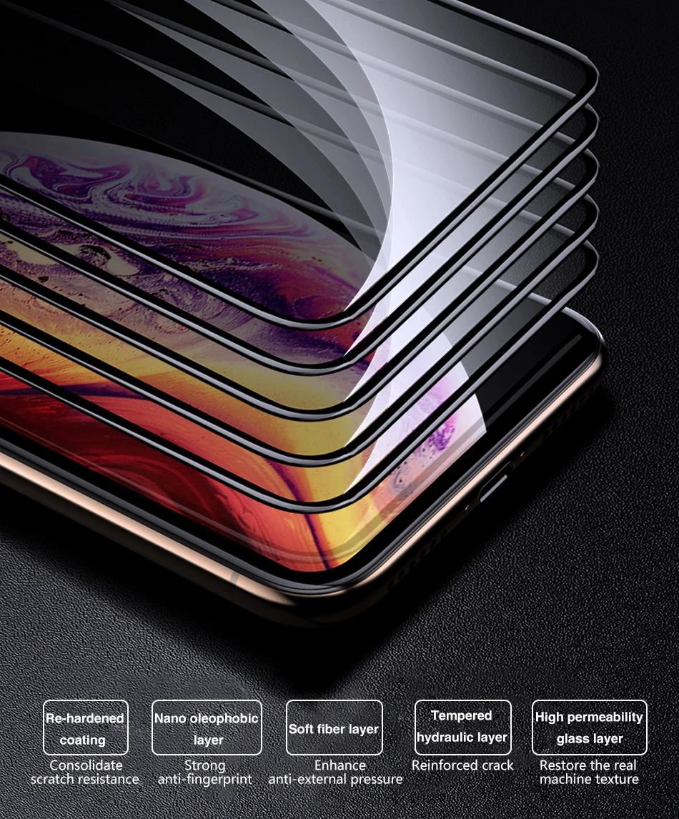 9D закаленное стекло для iphone 8plus 8 7 6 6s plus 7plus защита экрана Защитное стекло для apple iphone x xs max xr s r xsmax 11 pro max 11pro