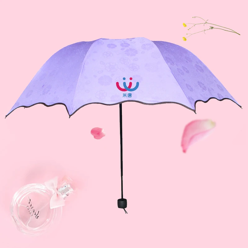 Новый нежный цветок Цвет меняется волшебный зонтик складной ветрозащитный Anti UV