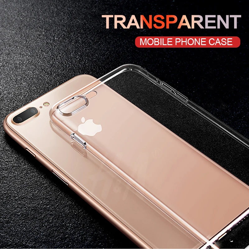 Прозрачный мягкий ТПУ чехол для iPhone 5 5S SE 6 6S 7 8 Plus X iX 10 Чехол Ультра тонкий