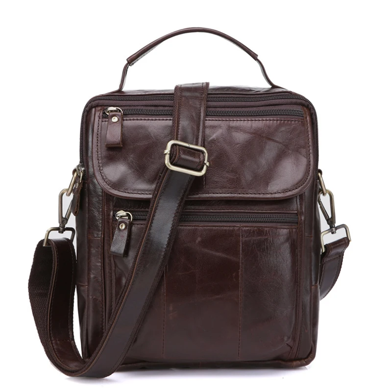 IMIDO Black Genuine Leather Men Bags Male Cowhide Flap Bag Shoulder Crossbody Handbag Messenger for Business NB002 | Багаж и сумки