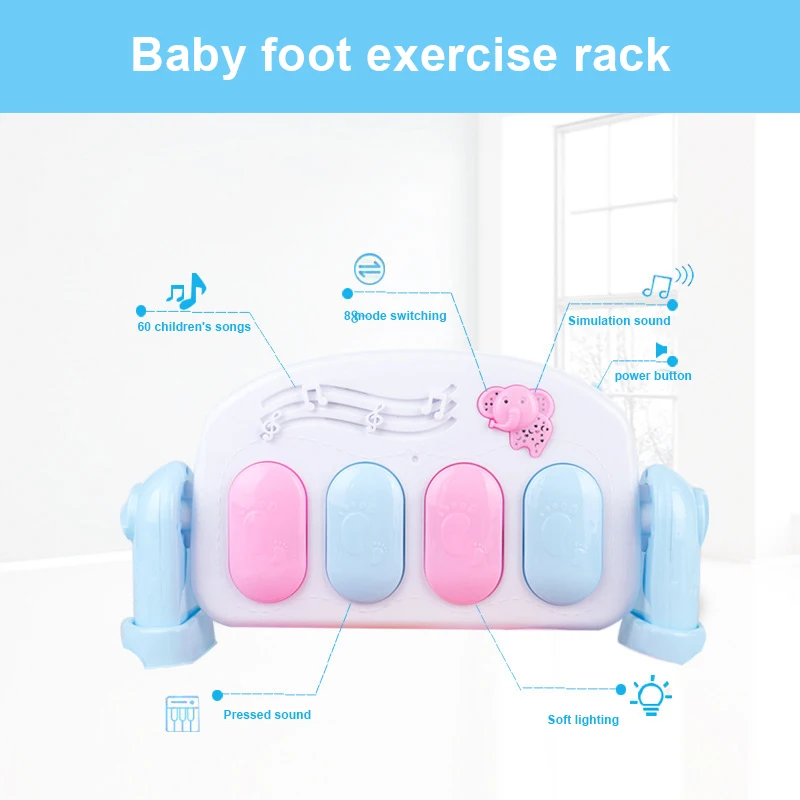 Детский игровой коврик Kick фортепианная клавиатура Музыкальный Игровой