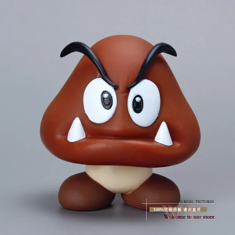 Super Mario Bros фигурки Goomba ПВХ Фигурки Модель игрушки куклы классические игрушки 3," 8 см SMFG204