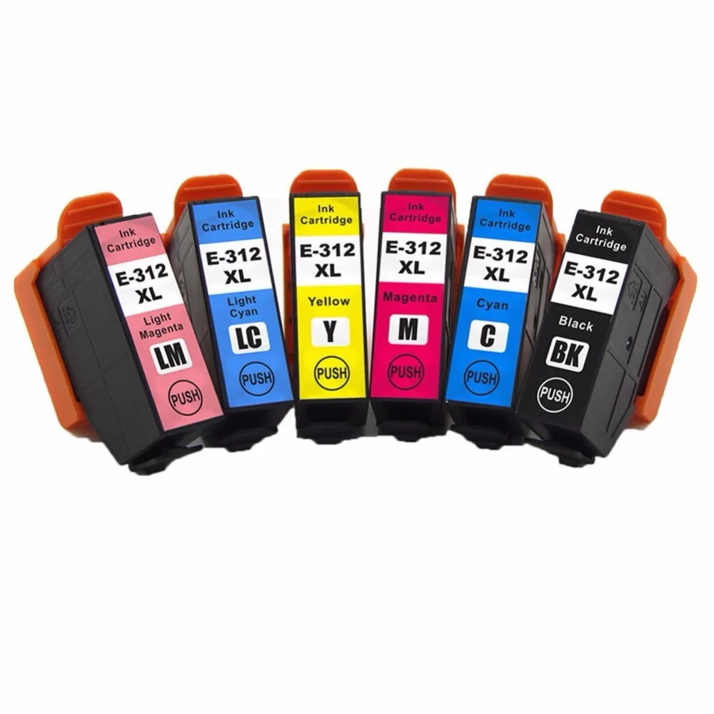 

6 Pack Compatible 312 312XL E-312XL T-312XL ink Cartridges for Epson Expression Photo XP-8500 Photo HD XP-15000 Printer