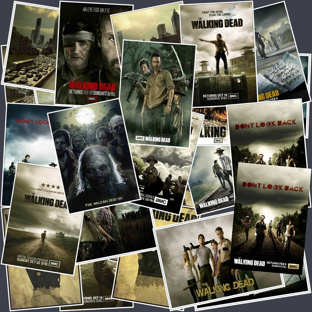 25 шт. The Walking Dead сезонная 8 наклейка s Pack музыкальная наклейка для самодельный скейтборд мотоцикл багаж ноутбук стикер с рисунком из мультфильма наборы