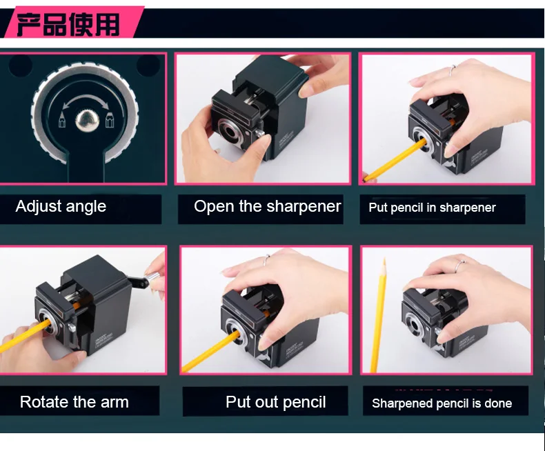 1 шт./лот Классическая точилка для карандашей с диаметром 7-12 мм XBJ00003 | Канцтовары