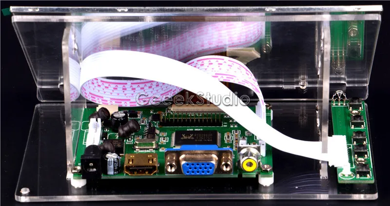 

Transparent Clear Acrylic Bracket for Raspberry Pi 7" LCD Screen Panel Digital Screen