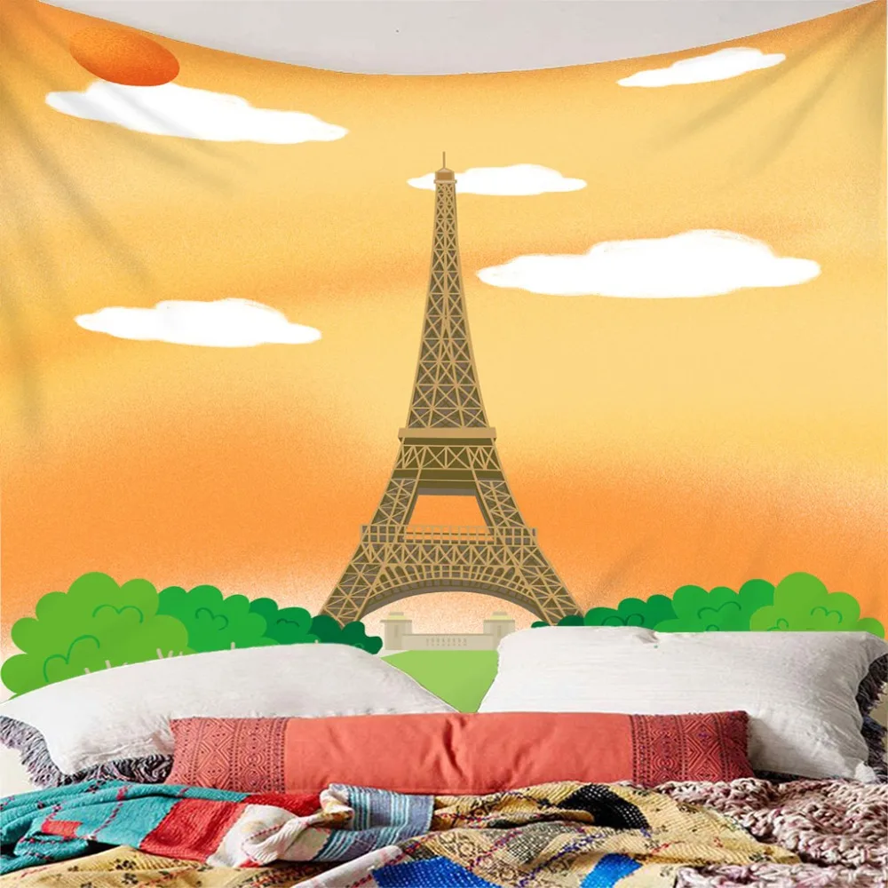 3D Tower Tapestry Wall Hanging Hippie Backdrop Tapestries Yoga Mat For Home Bedroom Decoration horizontal or vertical version | Дом и сад