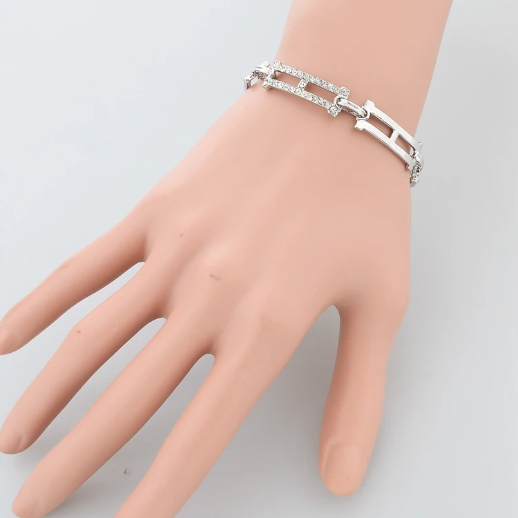 Женский серебряный браслет с кристаллами SBR140292|silver bracelet|bracelets & banglesbangles for women |