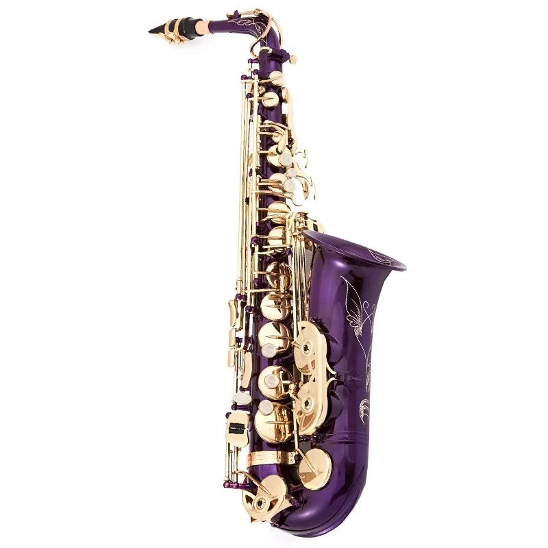 

Saxophone True Purple Body Golden Bond Tenor Brass Tube Adult