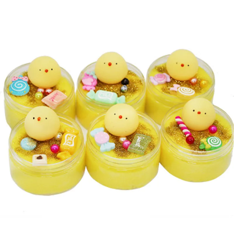 Цвет прекрасный поставки слаймов новый рисунок грязи милые животные слизи глина