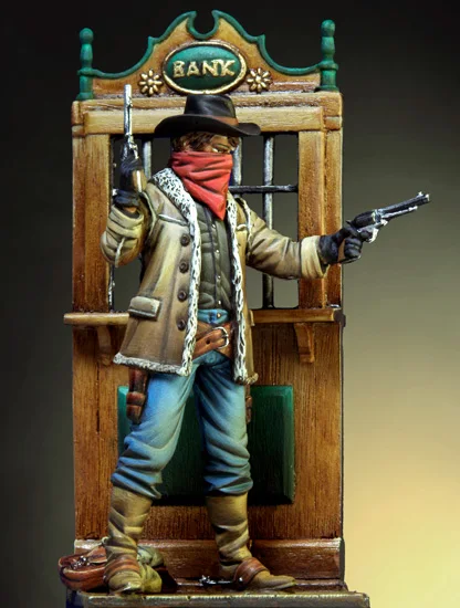 

Сборочные неокрашенные весы 1/32 54 мм Западный человек с пистолетом 54 мм фигура история модель смолы