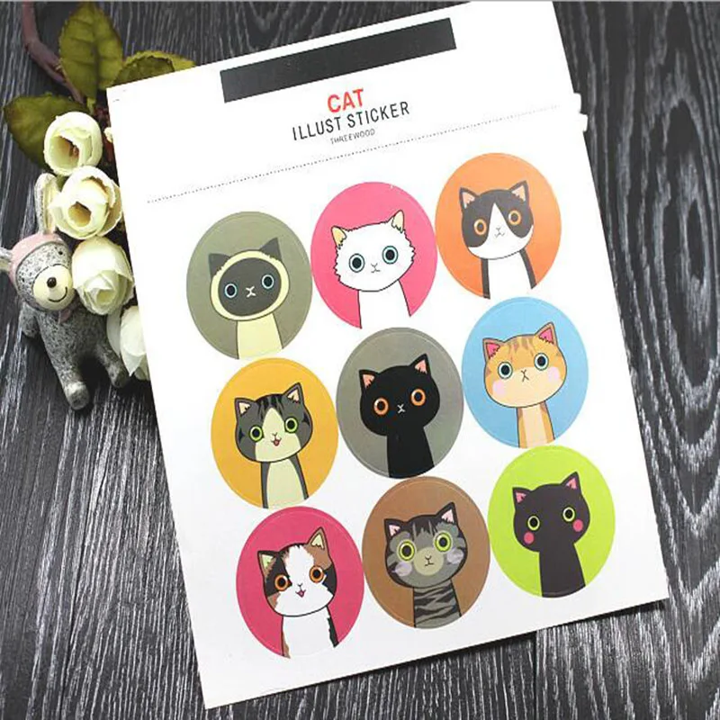 2 листа/упаковка водонепроницаемые стикеры в виде кошек|gift gifts|gift diysheet waterproof |