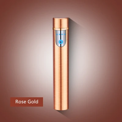 Rose Gold Мини светодиодный умный сенсорный USB Электрический светильник er сенсорный индукционный сигаретный светильник er светильник плазменный светильник er гаджеты для мужчин - Цвет: Rose Gold