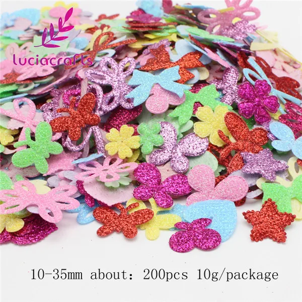 Mixed color B Lucia crafts ткани Цветочный Микс "сделай сам" для одежды украшение для альбома около 4~ 11 г/лот(приблиз 100~ 220 шт./пакет) B1102 - Цвет: Mixed color B