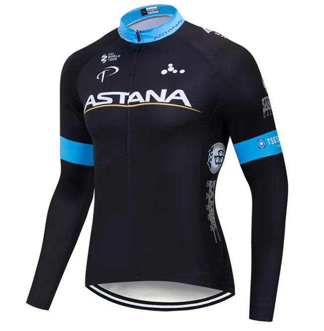 Cycling jersey Астана Команда велосипедная рубашка 9D Pad велосипедные брюки Одежда для велоспорта Мужская весна/осень велосипедная Экипировка Джерси - Цвет: Cycling jersey
