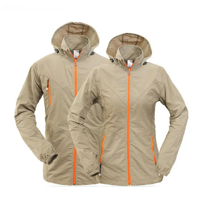 Мужская куртка с капюшоном размера плюс защитой от солнца и УФ лучей