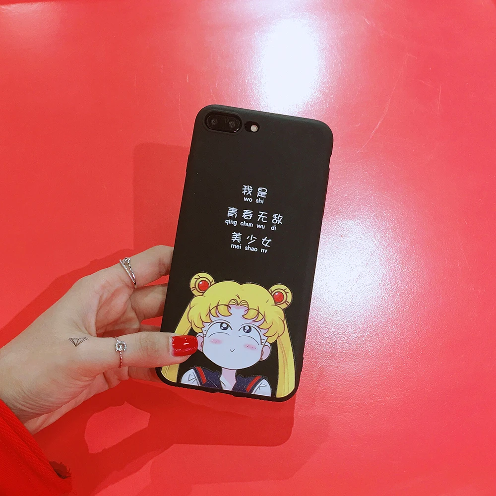 ORYKSZ для iPhone х чехол мультфильм Луна девушка с рисунком Симпатичные мягкие