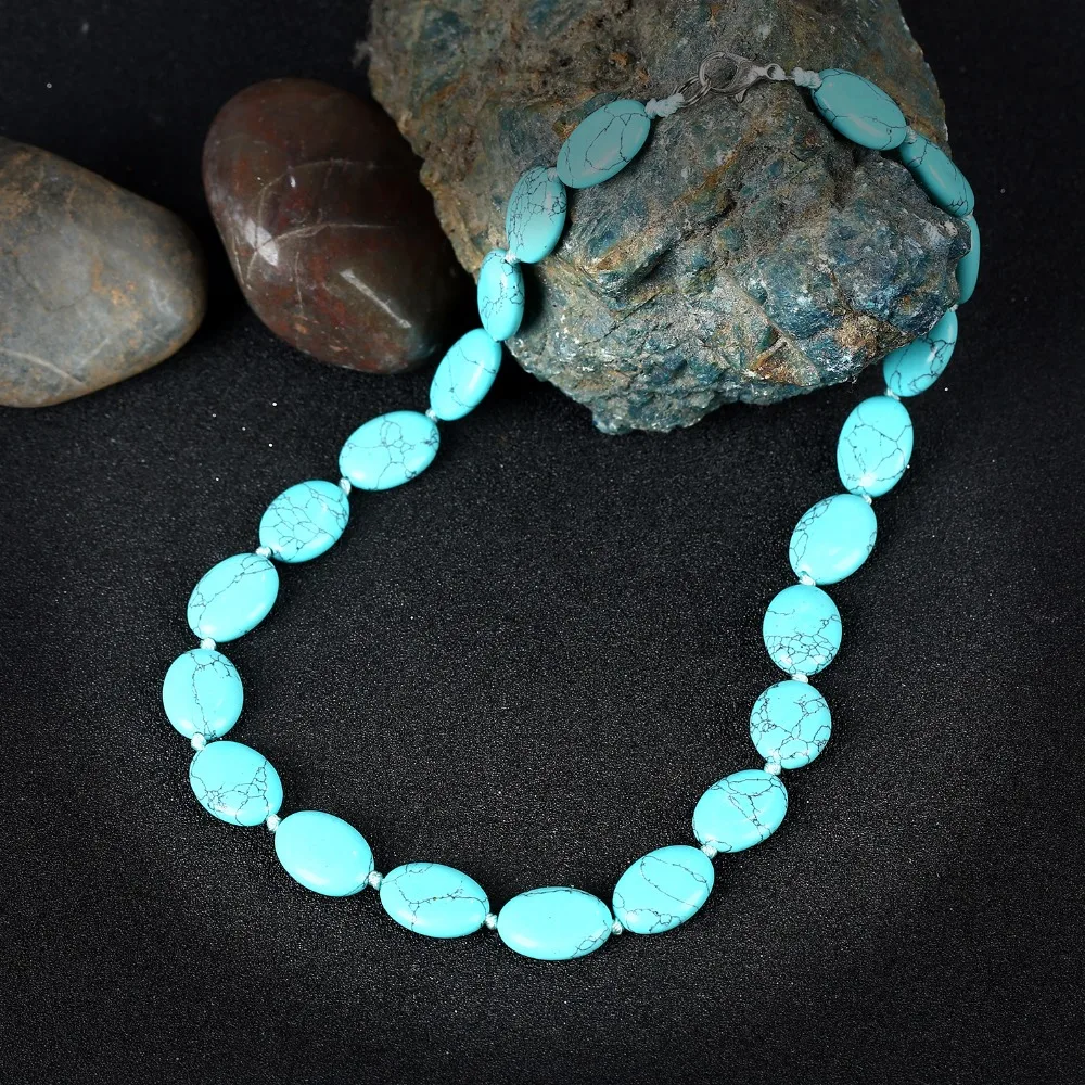 K гаджеты винтажные аксессуары Синий Песок камень ожерелье s женское Bijoux Femme