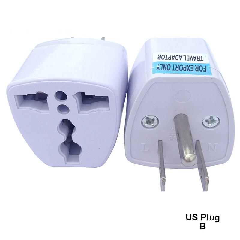 US B Plug Универсальный адаптер для путешествий, розетка по всему миру, 250 В, адаптер переменного тока, розетка в США, ЕС, Австралии, Великобритании и многих странах, высокое качество - Цвет: US B Plug